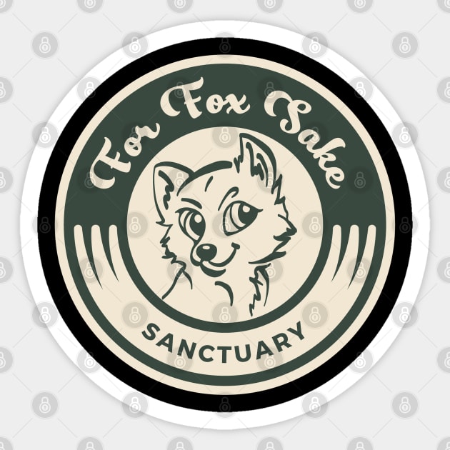 green front T Sticker by For Fox Sake Sanctuary